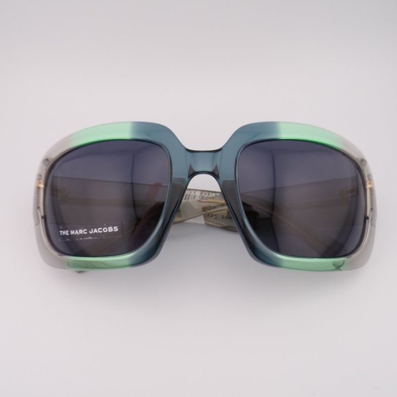 Marc Jacobs Bold Square Wraparound Shades, Green Blue Unique Statement Big 59mm main image 10